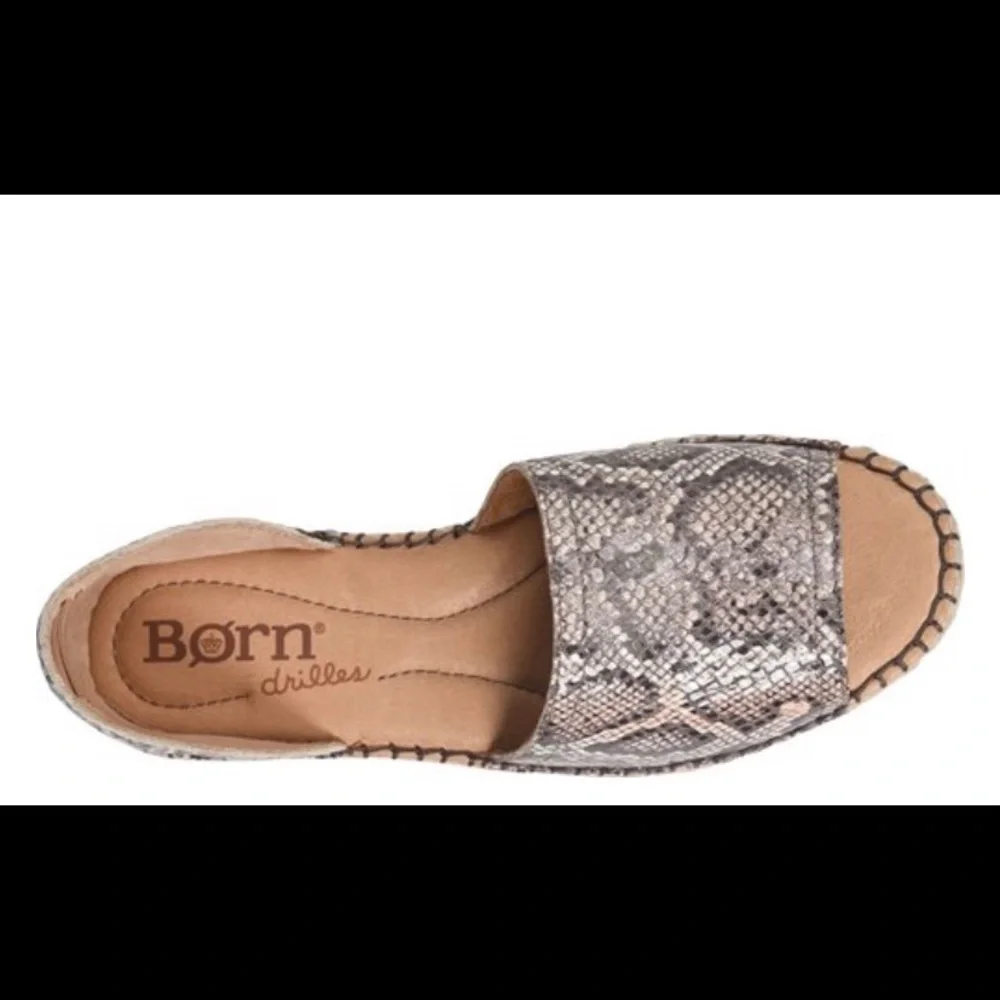 Born Seak Natural Snake Print ESPADRILLES